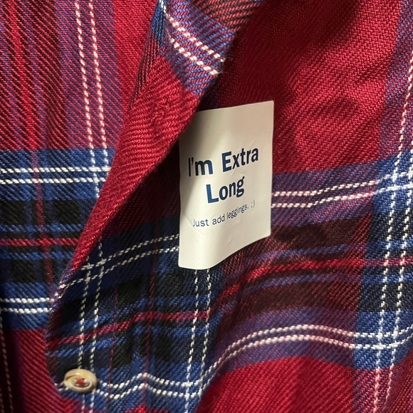 Old Navy Extra Long Flannel - Picture 5 of 7